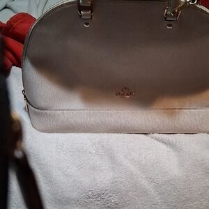 Coach Women's Satchel in Cream with Gold Accents